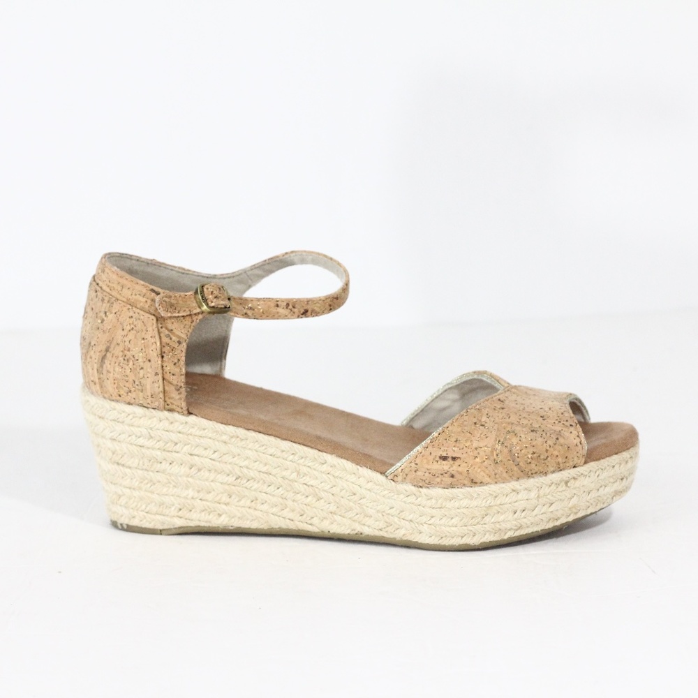 TOMS Platform Wedge Sandals Women Espadrille Shoes